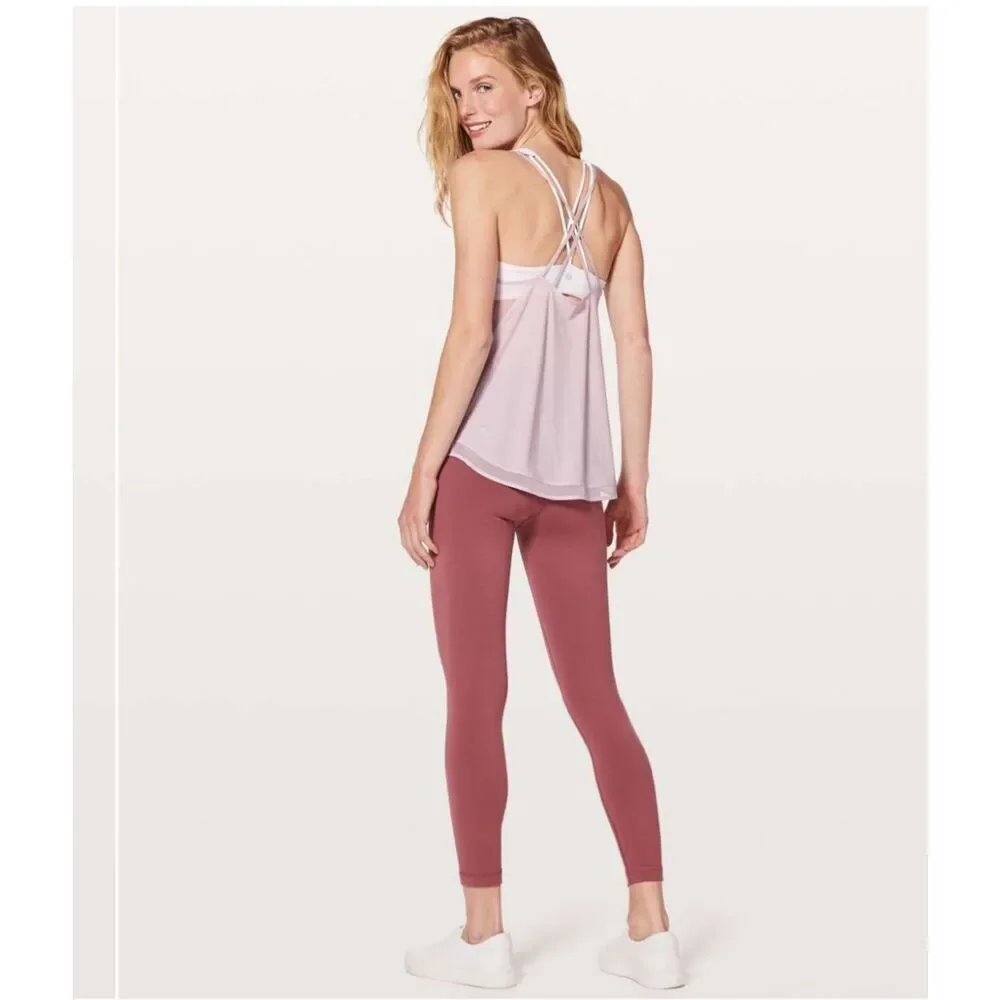 Lululemon Mix & Mesh Tank Porcelain Pink Size 6 - Picture 2 of 9